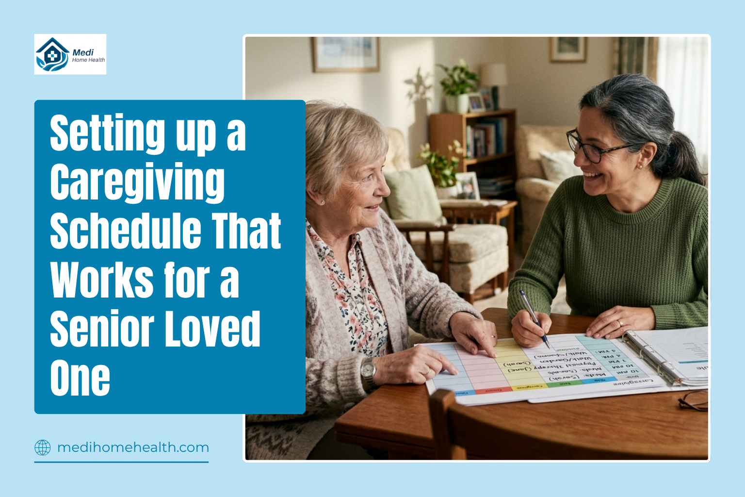 Setting up a Caregiving Schedule That Works for a Senior Loved One